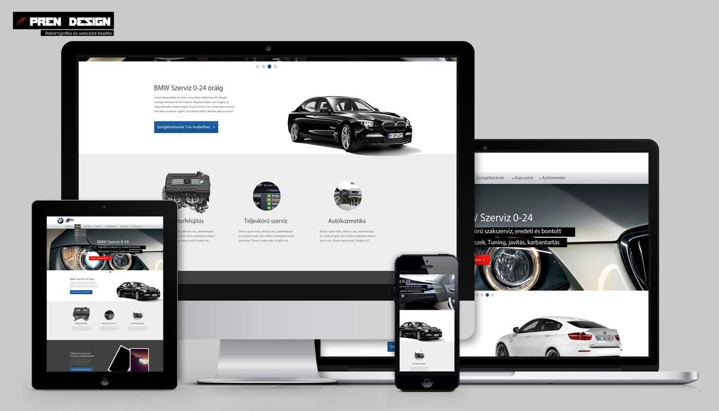 Weboldal készítés autószerviz webdesign